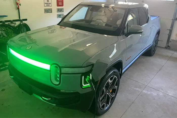 Rivian battery electric vehicle charger installation