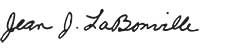 Jean J. Labonville Signature