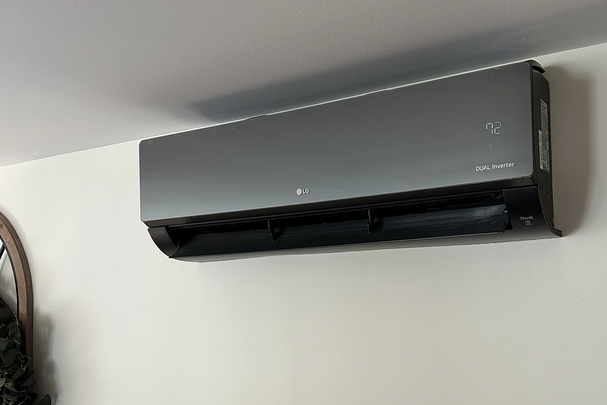 Wall-mounted mini split indoor unit installation in Southern New Hampshire