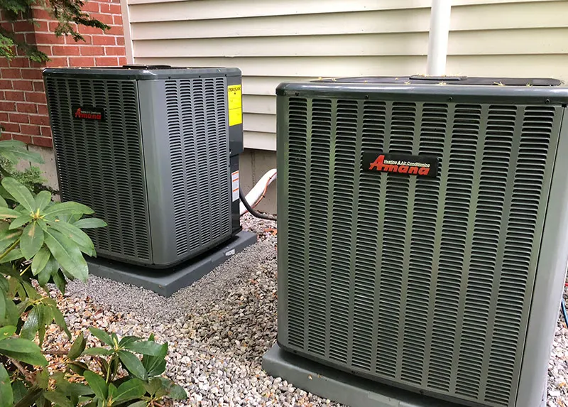 Amana conventional air conditioning system installation