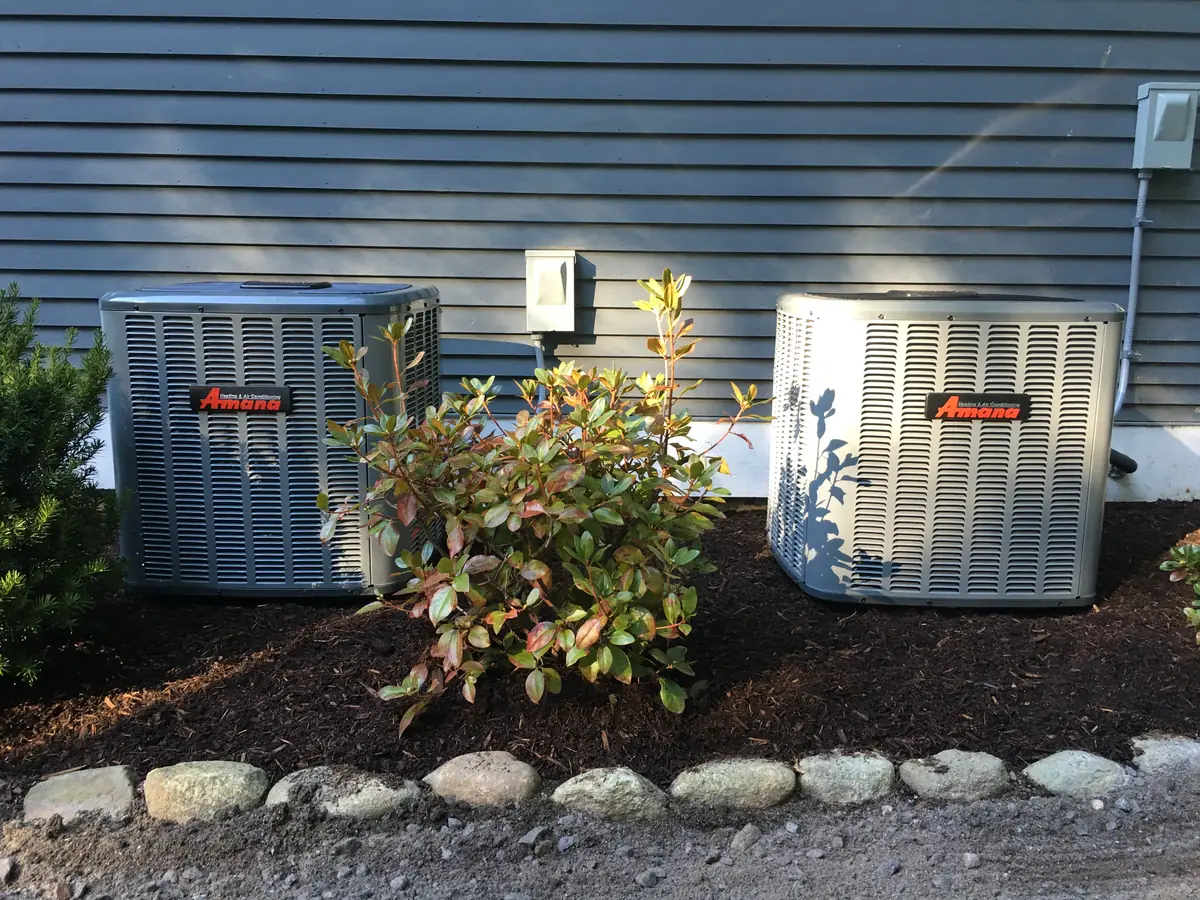 Amana dual central air conditioner replacement installation in Southern NH
