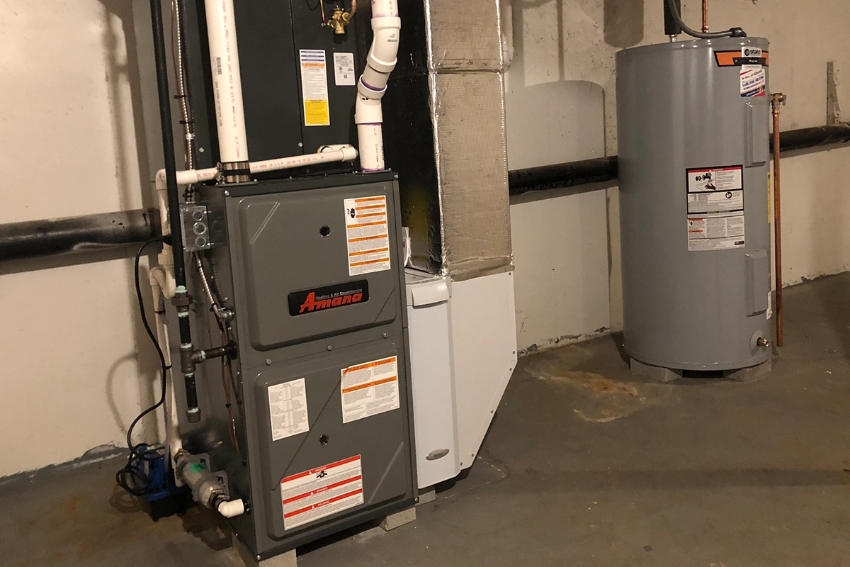 Amana furnace installation in Southern New Hampshire