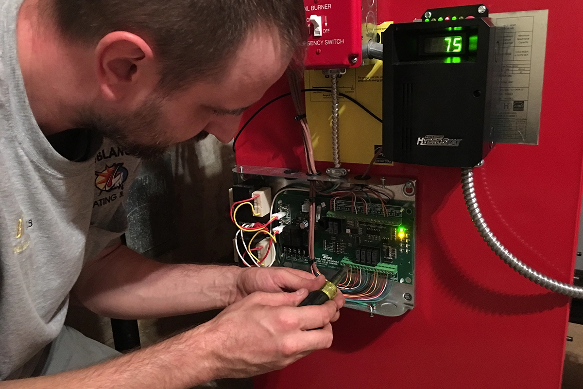 Boiler controls and wiring installation in Southern New Hampshire