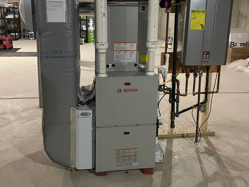 Bosch gas furnace paired with Rinnai tankless water heater, Southern NH