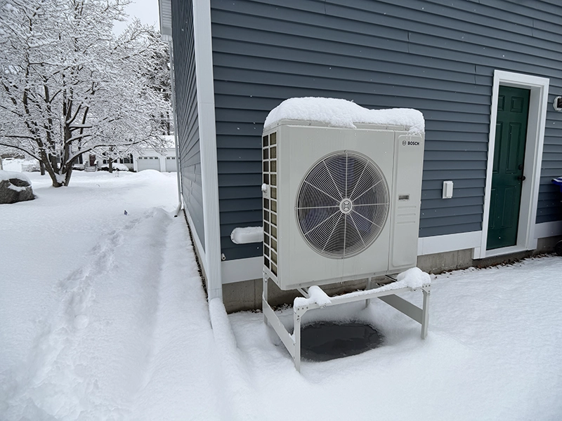 Bosch mini split in the snow