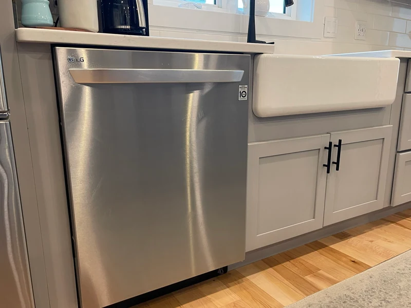 Dishwasher installation by A.J. LeBlanc Heating in a Southern NH home