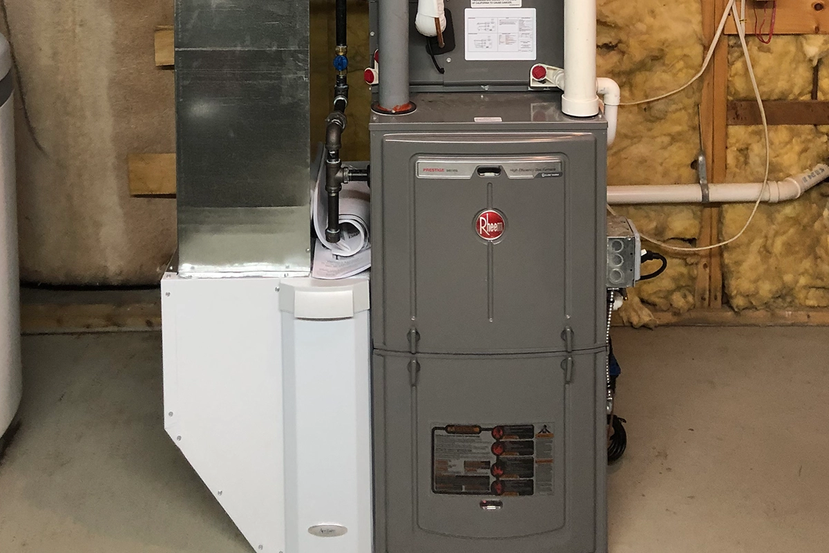 Rheem furnace installation in Southern New Hampshire