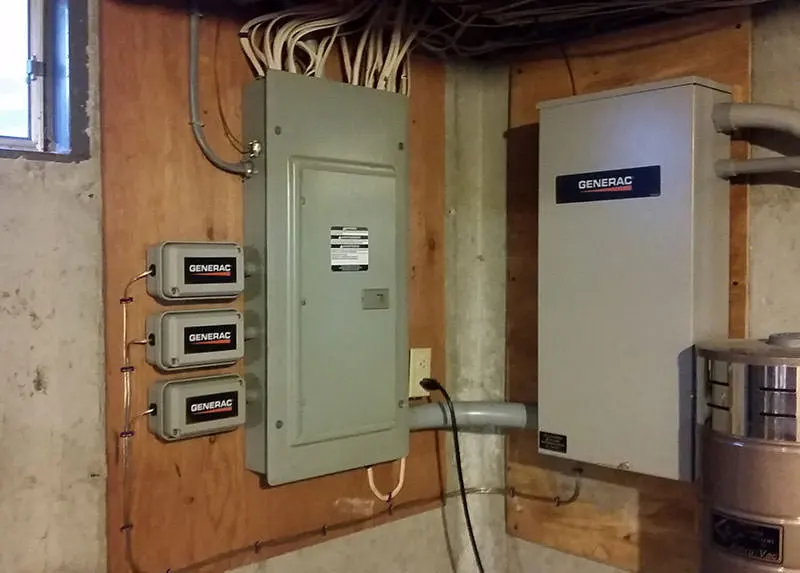 Generac transfer switch for a whole house generator