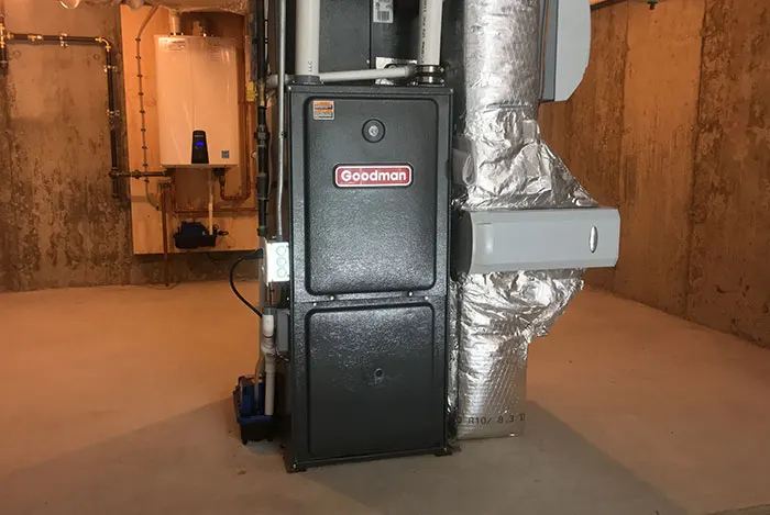 Goodman propane furnace installed by A.J. LeBlanc Heating