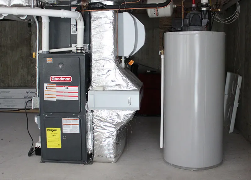 Goodman gas furnace installation by A.J. LeBlanc Heating