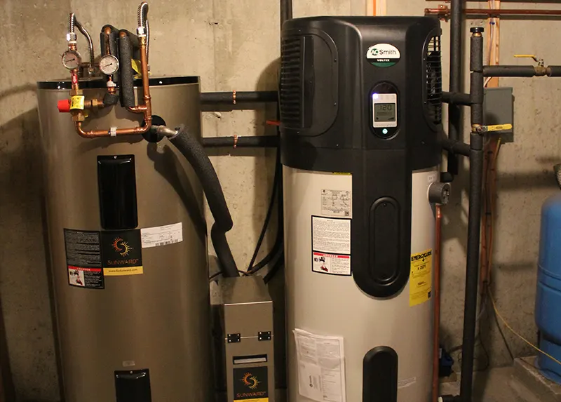 A.O. Smithhigh efficiency hybrid heat pump water heater installation