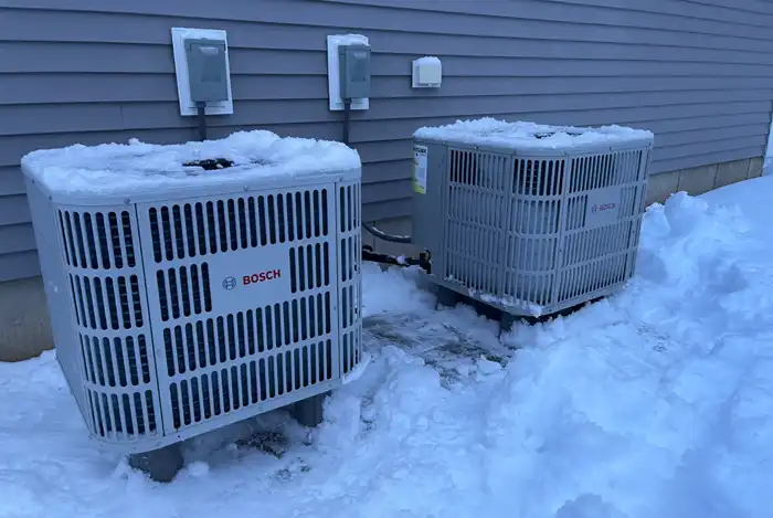 Heat pump snow clearing