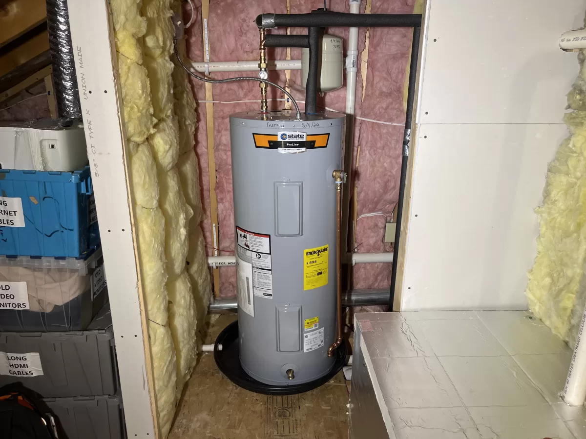 Water Heater by A.J. LeBlanc Heating in a Candia commercial property.