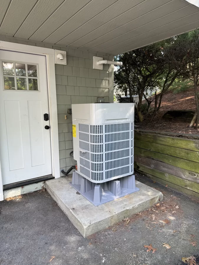 Central AC by A.J. LeBlanc Heating in a Merrimack townhouse.