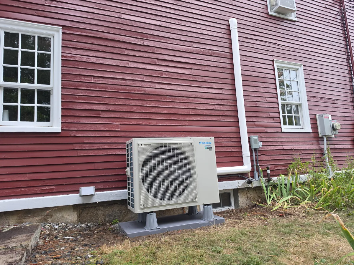 Mini Split by A.J. LeBlanc Heating in a Kingston single-family home.