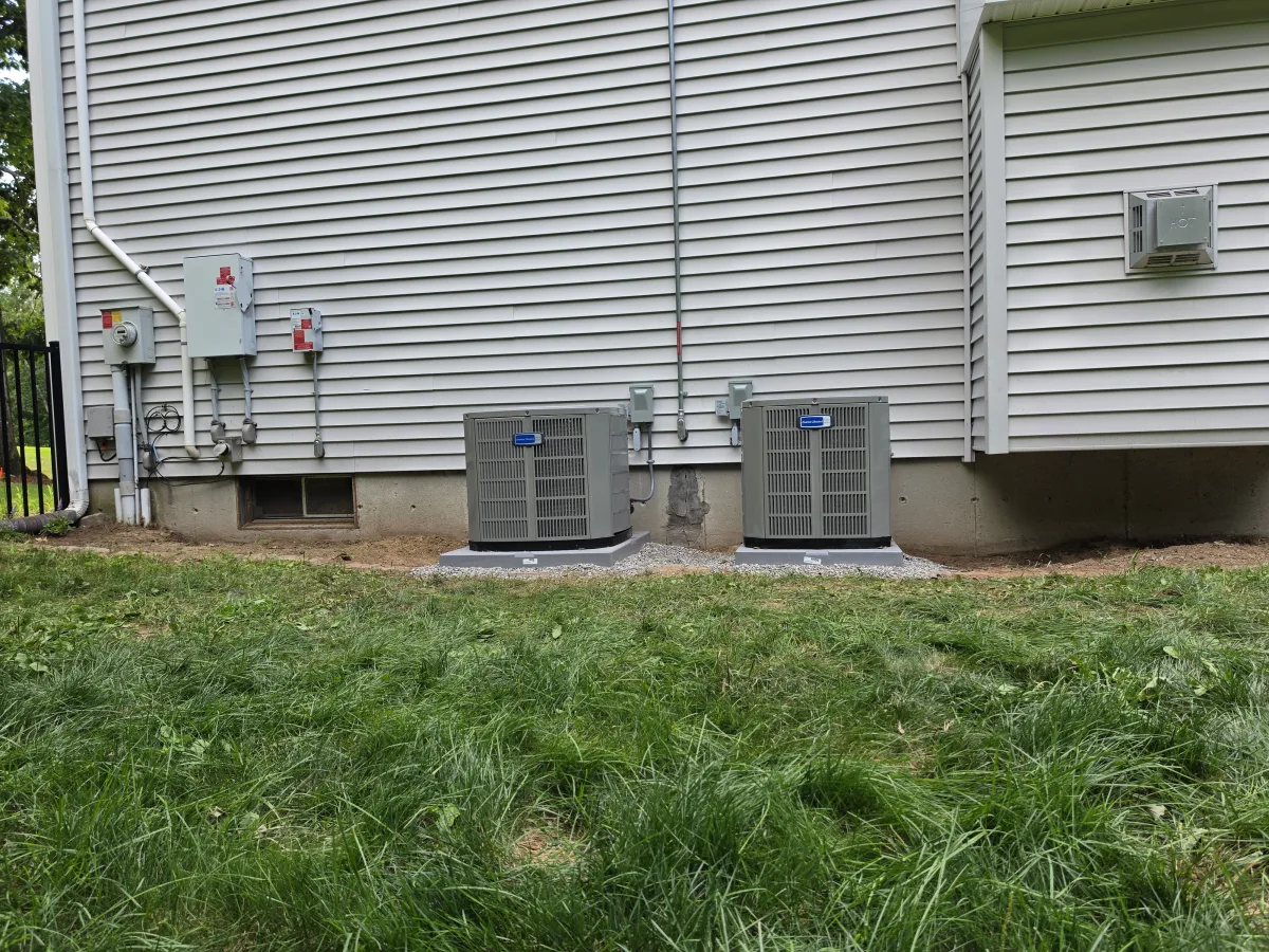 Central AC by A.J. LeBlanc Heating in a New Boston single-family home.