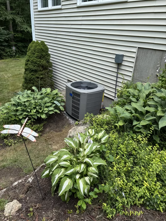 Central AC by A.J. LeBlanc Heating in a Amherst single-family home.