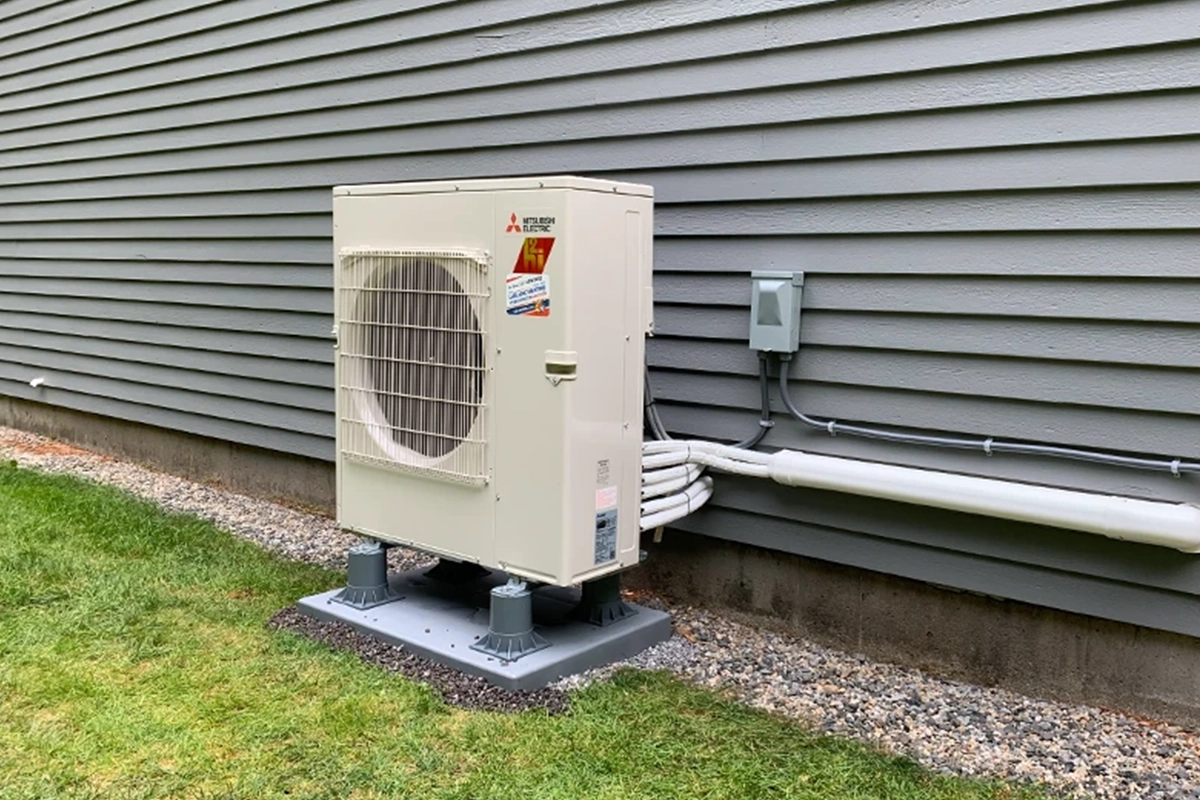 Mitsubishi multi-zone ductless mini split installation in Southern New Hampshire