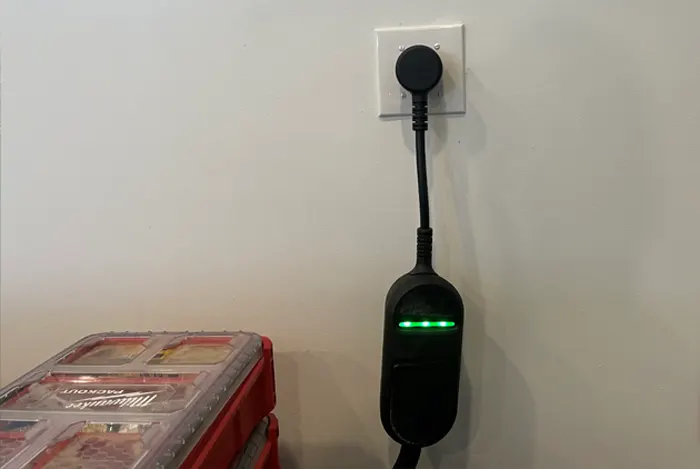 NEMA 14-50 electric vehicle charging outlet