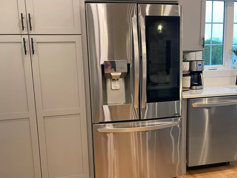 Refrigerator ice maker water line installation by A.J. LeBlanc Heating in a Southern NH home