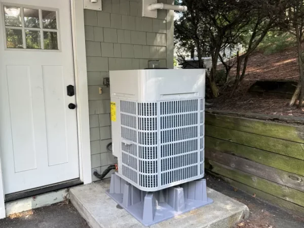 Central AC by A.J. LeBlanc Heating in a Merrimack townhouse.