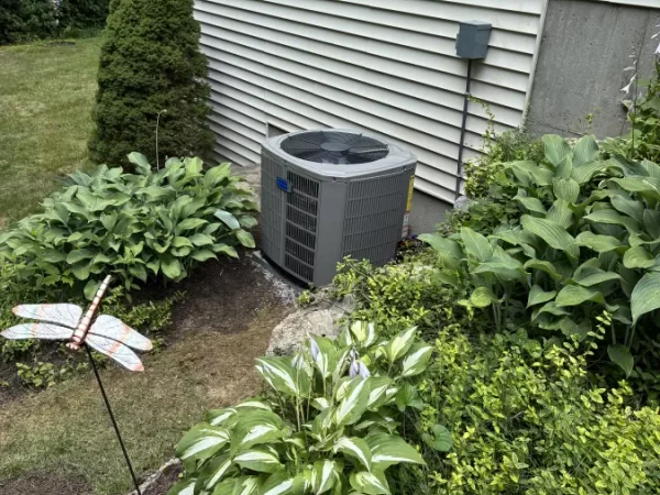 Central AC by A.J. LeBlanc Heating in a Amherst single-family home.