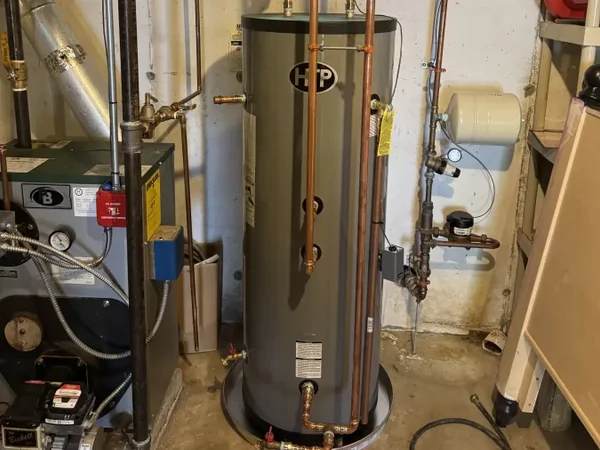 Water Heater by A.J. LeBlanc Heating in a Bedford single-family home.