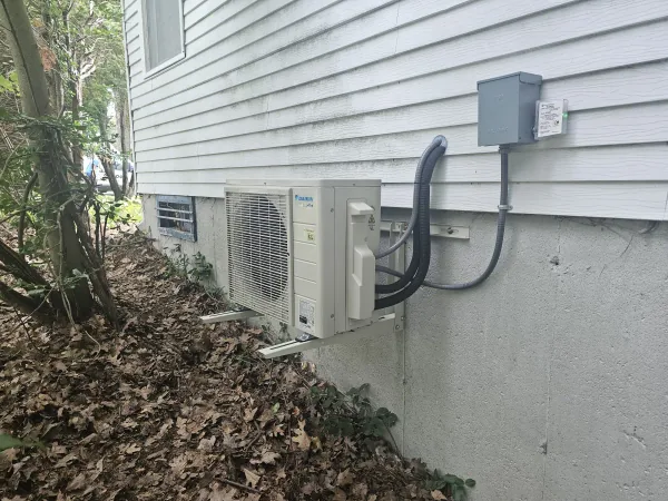 Mini Split by A.J. LeBlanc Heating in a Manchester single-family home.