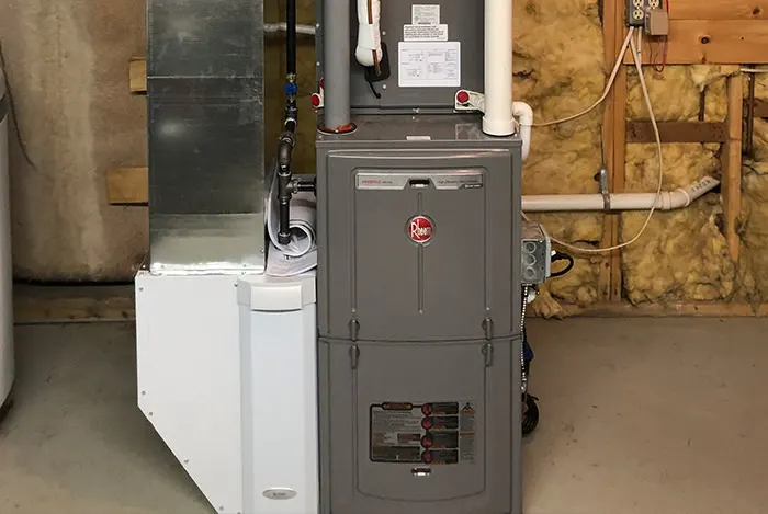 Rheem gas furnace installation in NH
