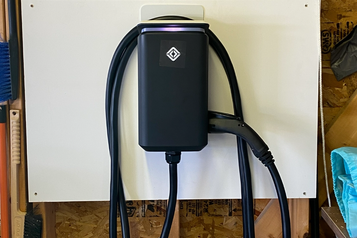 Rivian wall charger installation in Southern New Hampshire