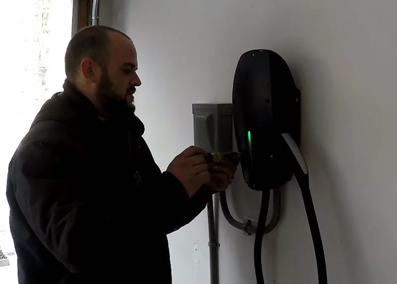 Tesla wall connector installation by a NH certified electrician